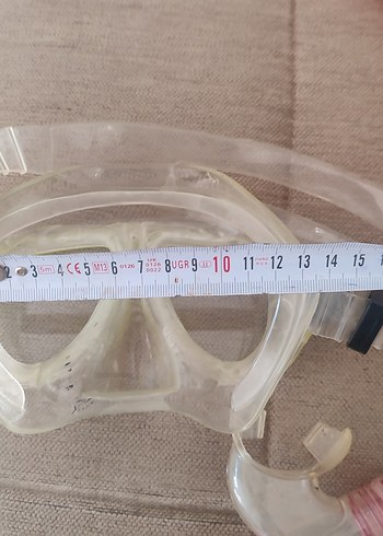 Amon Temperli camlı dalış maskesi ve Aqua şnorkel maske M/L - Görsel 3