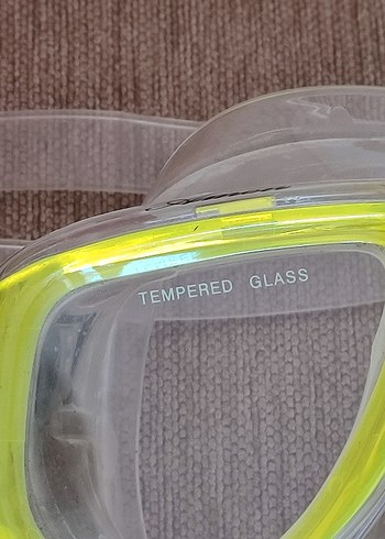 Amon Temperli camlı dalış maskesi ve Aqua şnorkel maske M/L - Görsel 5