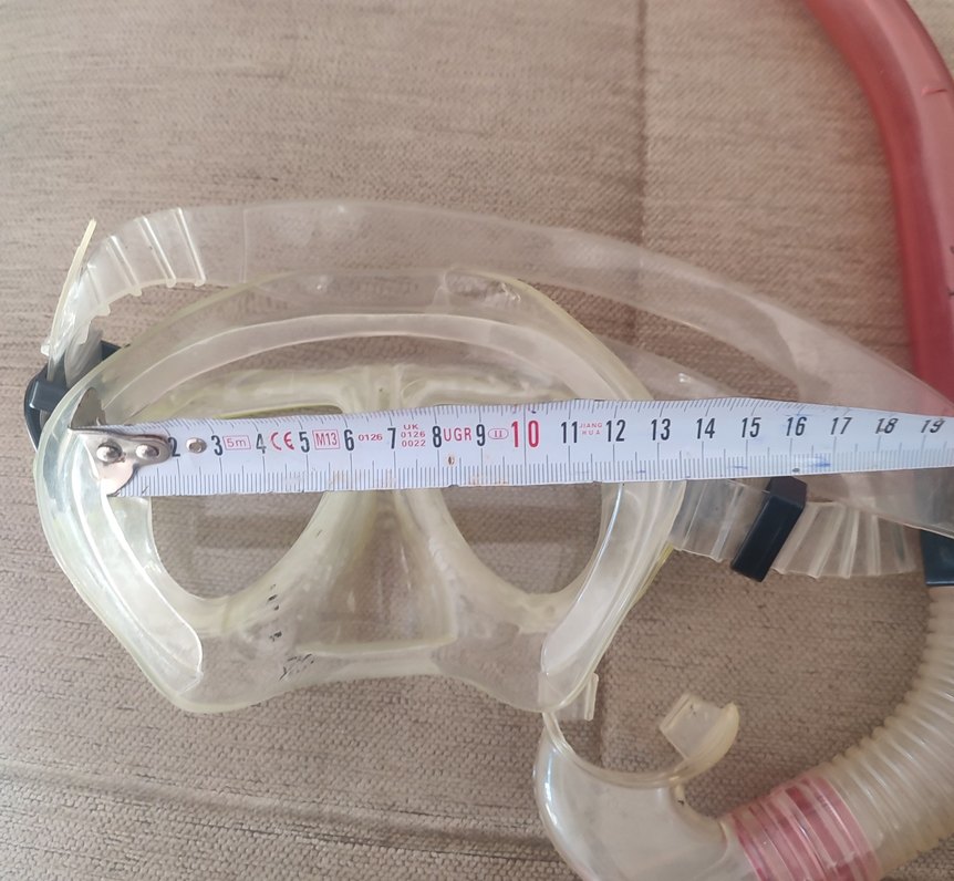 Amon Temperli camlı dalış maskesi ve Aqua şnorkel maske M/L - Görsel 3