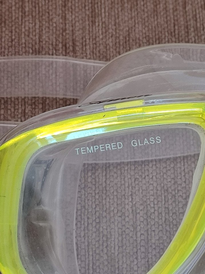 Amon Temperli camlı dalış maskesi ve Aqua şnorkel maske M/L - Görsel 5