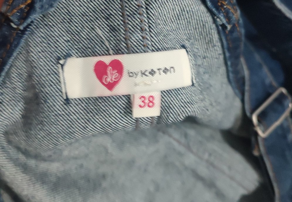 Koton jeans kot askılı etek 38 beden - Görsel 2