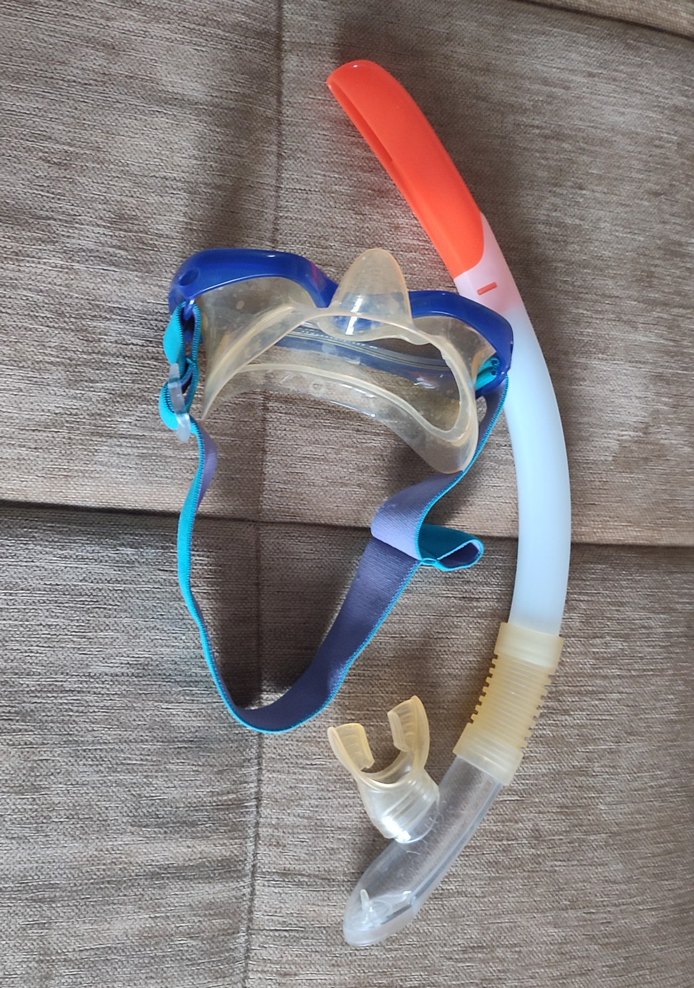 Decathlon Subea Temperli camlı dalış maske şnorkel seti M beden - Görsel 5