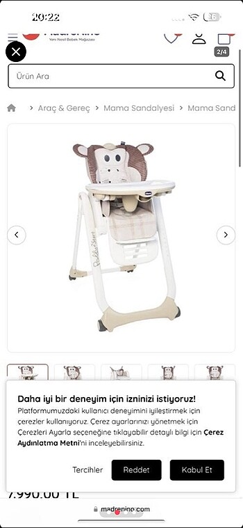 Chicco mama sandalye