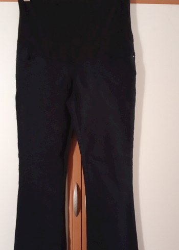 LC Waikiki Siyah Hamile Midi Kot Pantolon