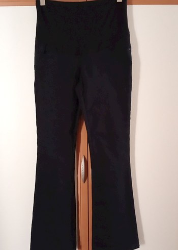 Siyah Hamile Midi Kot Pantolon