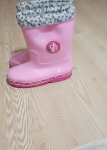 Gezer Kız Çocuk Pembe Lastikli Kauçuk Bot