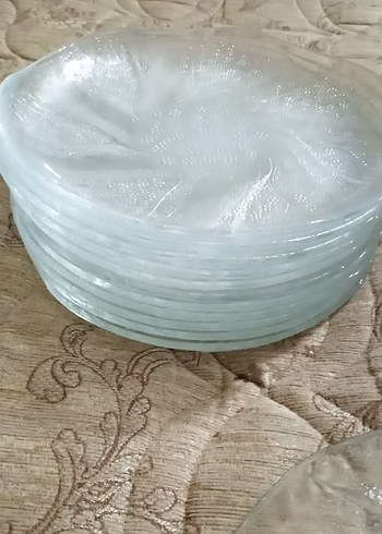 Beyaz Şeffaf Cam Tabak Seti - Görsel 4