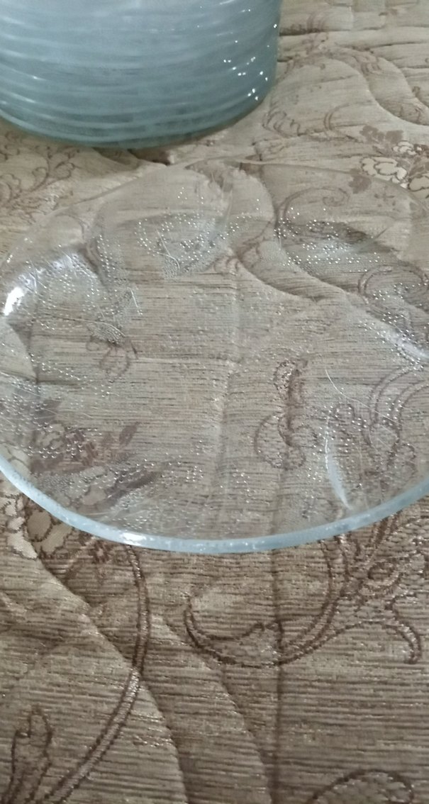 Beyaz Şeffaf Cam Tabak Seti - Görsel 2