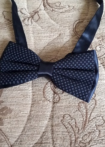 Klasik Lacivert Desenli Erkek Papyon - Görsel 2