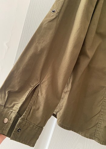 Düğmeli Haki Kadın Gömlek - Görsel 6