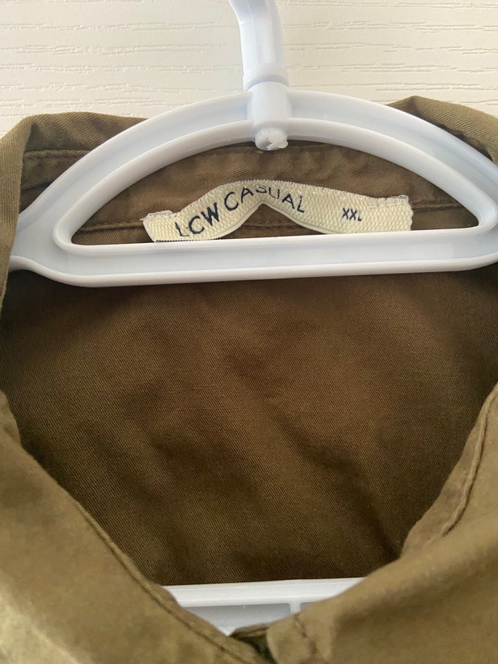 Düğmeli Haki Kadın Gömlek - Görsel 3