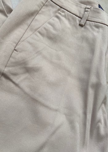 Bej Kadın Pamuk Kumaş Pantolon - Görsel 2