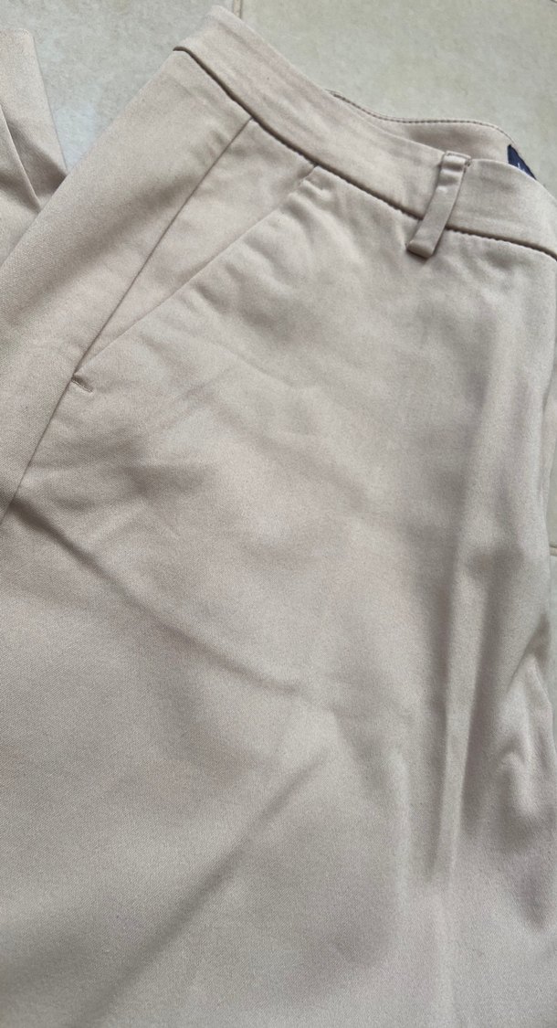 Bej Kadın Pamuk Kumaş Pantolon - Görsel 2