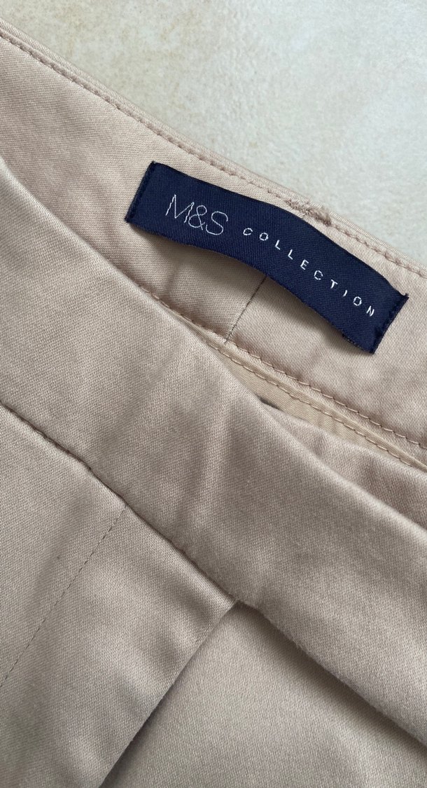 Bej Kadın Pamuk Kumaş Pantolon - Görsel 4