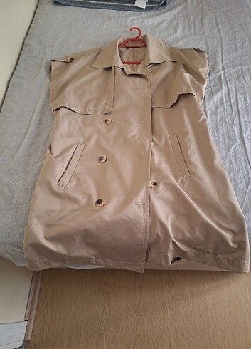 xl Beden camel Renk Trençkot yelek