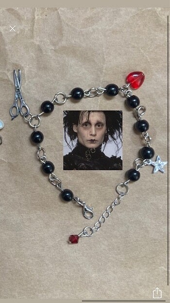 edward scissorhands bileklik makaseller