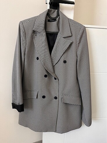 Ekoseli Blazer Ceket