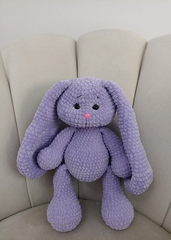 Mor Peluş Oyuncak Tavşan - Görsel 2