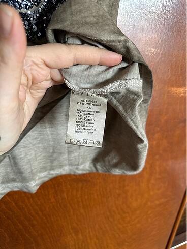 xs Beden kahverengi Renk Kuru kafa işlemeli t-shirt