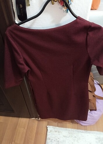 40 Beden bordo Renk Elbise