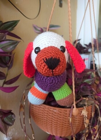 Köpek Amigurumi Oyuncak en: 17 cm boy:15 cm