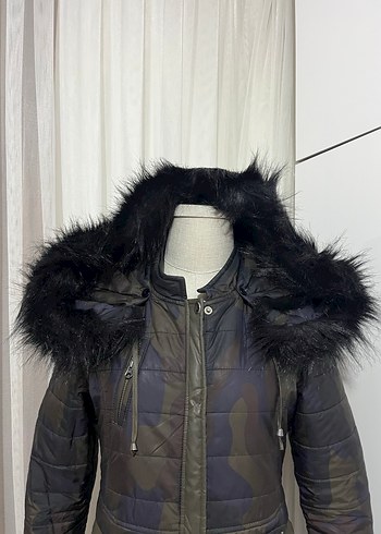 Kürk Detaylı kadın mont NİHAN - Görsel 5