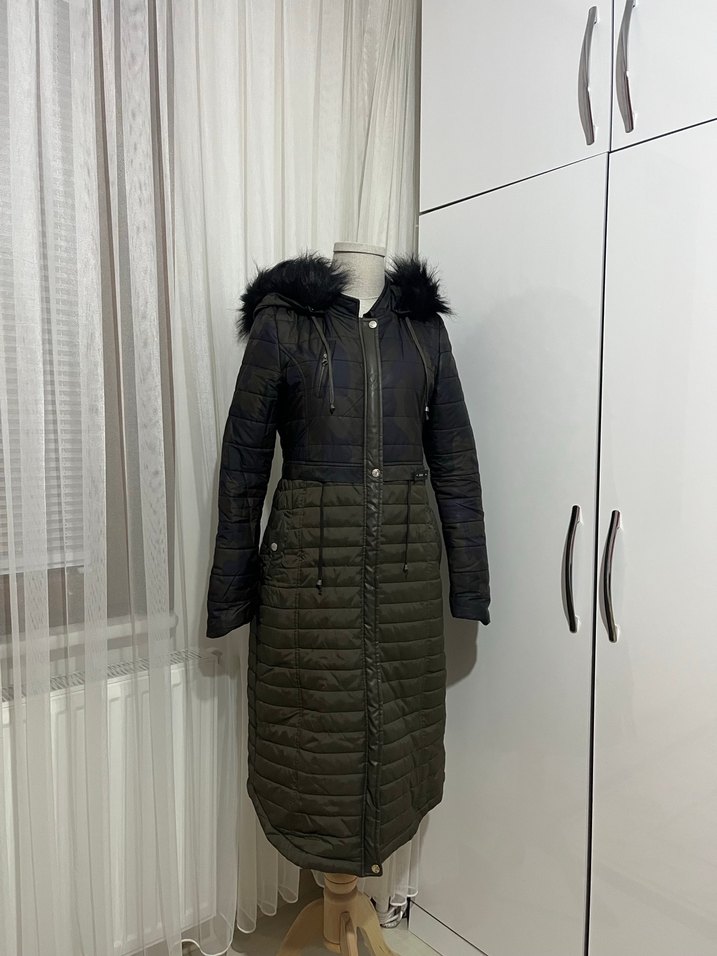 Kürk Detaylı kadın mont NİHAN - Görsel 2