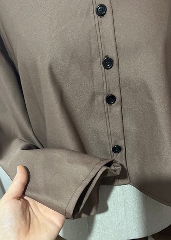 Bej Midi Düğmeli üst - Görsel 3