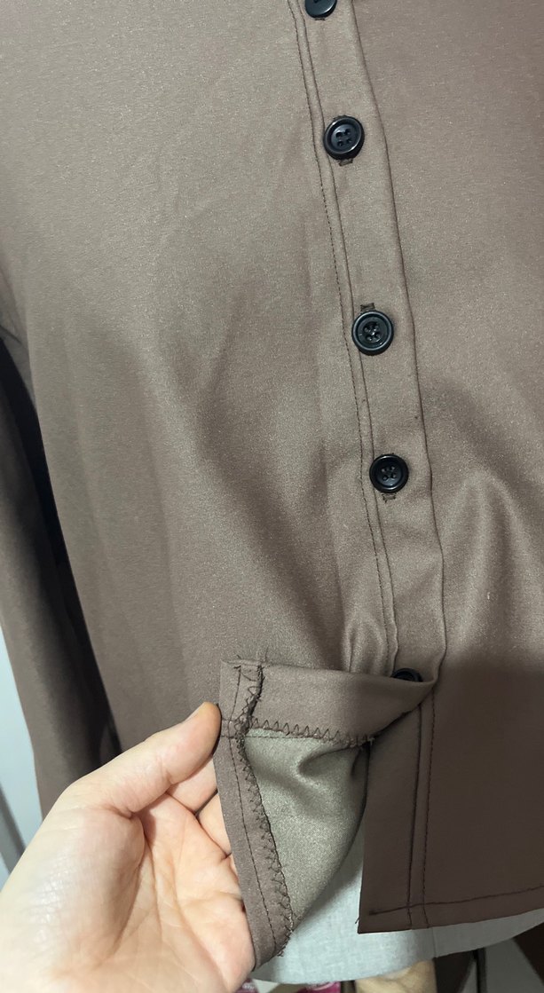 Bej Midi Düğmeli üst - Görsel 4