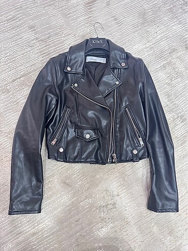 s Beden siyah Renk Suni deri biker ceket