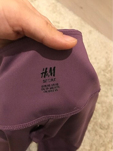 xs Beden pembe Renk H&M spor tayt