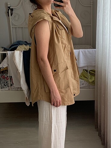 38 Beden Hewes Oversize Uzun Yelek