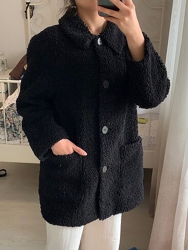 xs Beden Zara Siyah Uzun Kaban