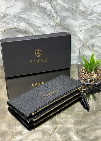 Vakko Kahverengi Desenli Deri Kadın Cüzdan - Görsel 4