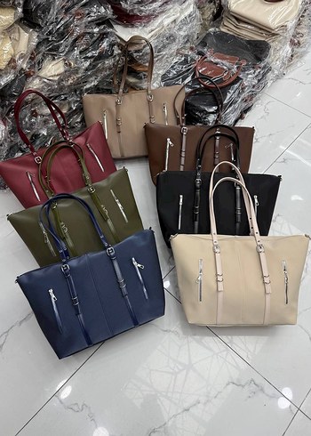 Lacivert Kadın Deri Fermuarlı Çanta - Görsel 4