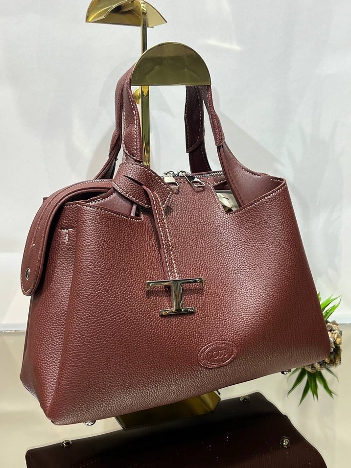 Bej Deri Kadın El Çantası - Görsel 2