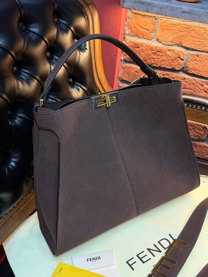 Mor Süet Fendi Kadın Çanta - Görsel 2