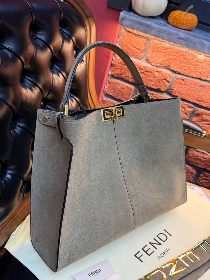 Mor Süet Fendi Kadın Çanta - Görsel 3