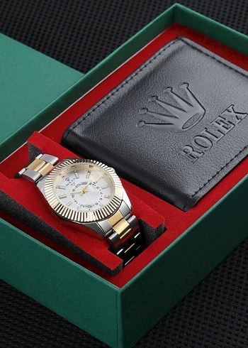 Rolex Erkek Klasik Mavi Saat - Görsel 3