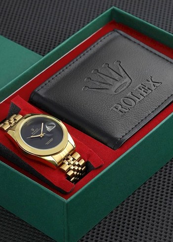 Rolex Erkek Klasik Mavi Saat - Görsel 6