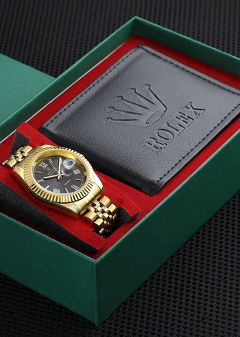 Rolex Erkek Klasik Mavi Saat - Görsel 4