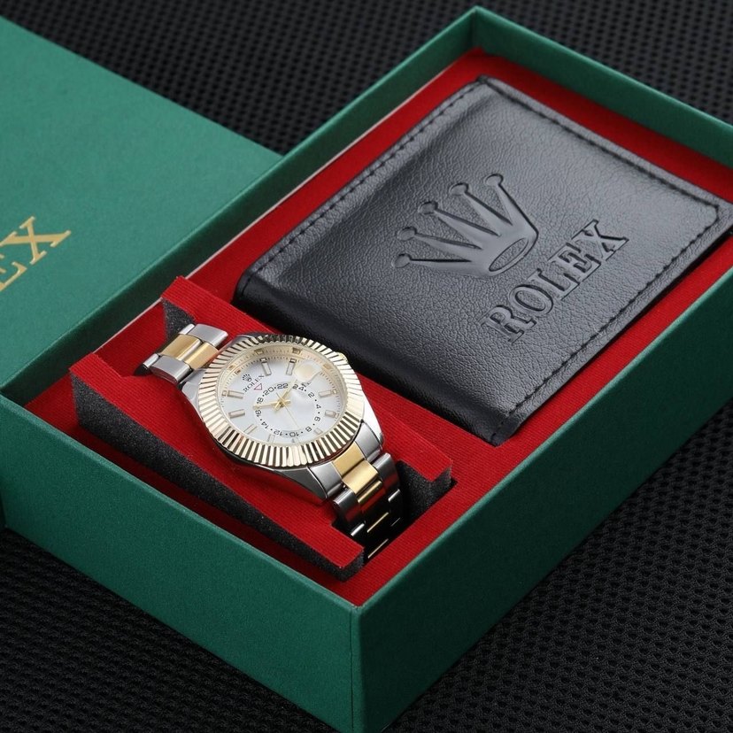 Rolex Erkek Klasik Mavi Saat - Görsel 3