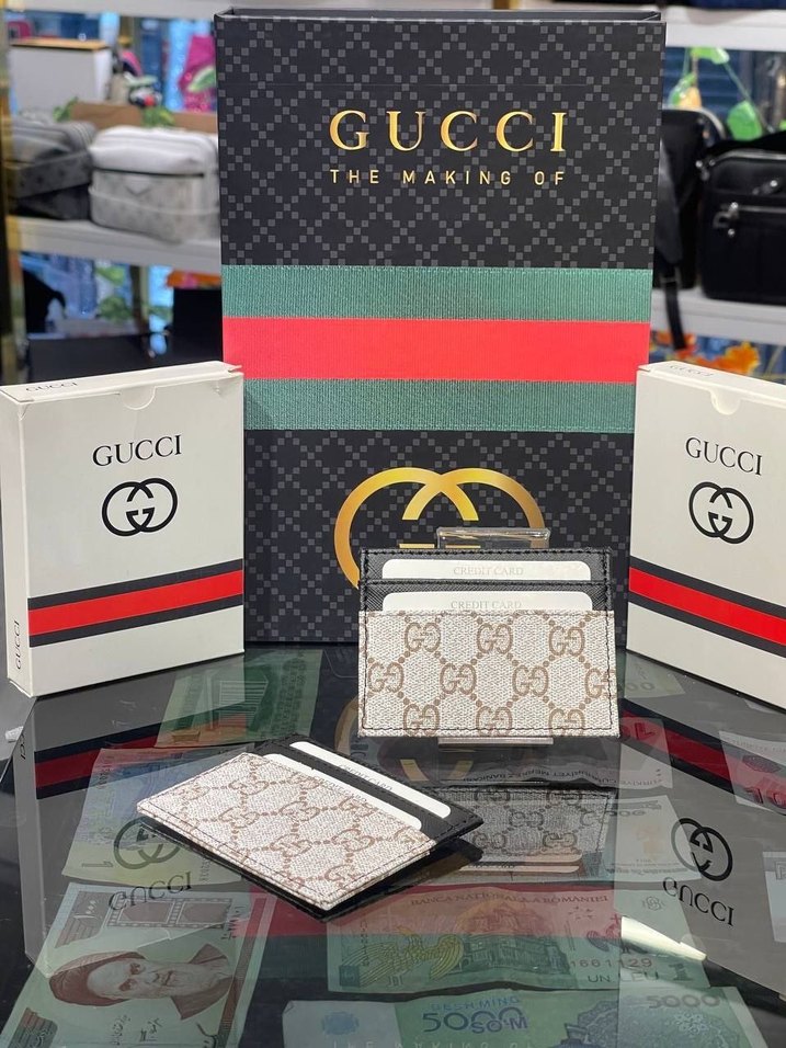 Gucci Kadın Deri Baskılı Clutch Cüzdan - Görsel 3