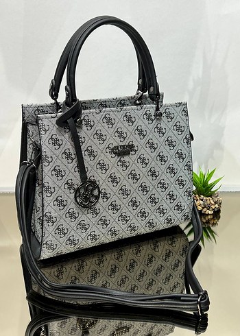 Gri Desenli Kadın İş Çantası momy - Görsel 2