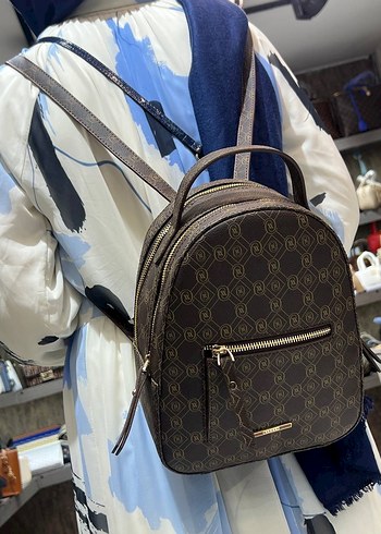 Beyaz Baskılı Kadın Sırt Çantası - Görsel 7