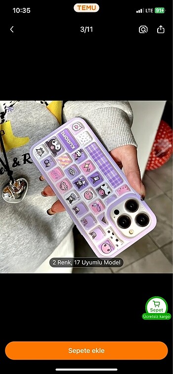 Kuromi telefon kılıfı