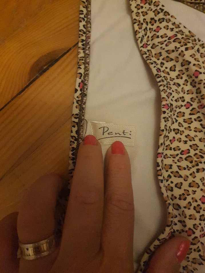 Leopar Desenli Bağcıklı Kadın Bikini Altı - Görsel 2