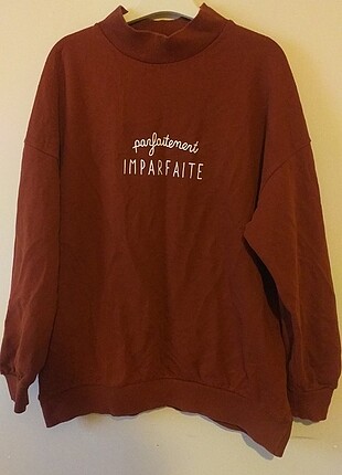 Oversize Kiremit rengi sweatshirt
