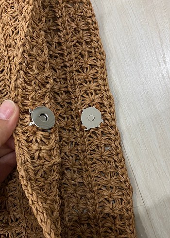 Diğer Kahverengi Örgü Bohem Portföy Çanta
