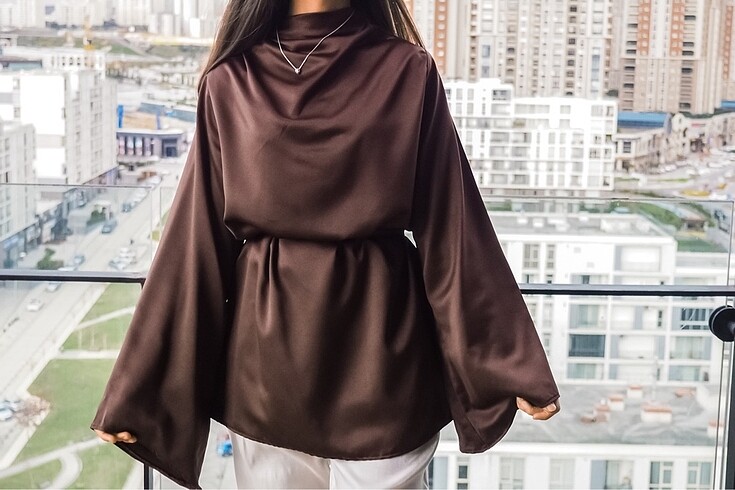 Zara SATEN BLUZ